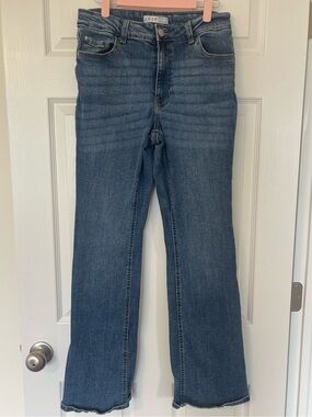 Denim Co Medium Blue Flared Wide-Leg Jeans